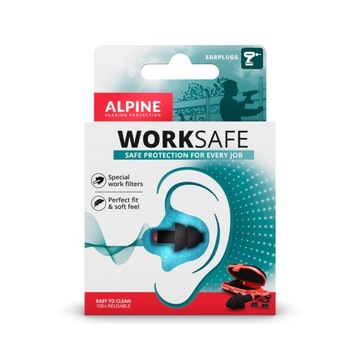 ALPINE WORKSAFE ZATYCZKI STOPERY DO USZU DO PRACY