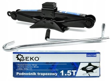 GEKO PODNOŚNIK TRAPEZOWY SAMOCHODOWY UDŹWIG1,5T 110-360MM WZMACNIANY G02198