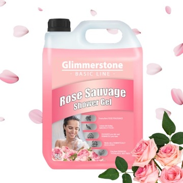 GLIMMERSTONE SHOWER GEL ŻEL POD PRYSZNIC ZAPACH RÓŻANY SPRAWDZONA JAKOŚĆ 5L