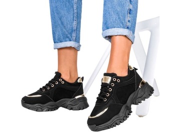 MODNE SNEAKERSY DAMSKIE NA PLATFORMIE LEKKIE r 39
