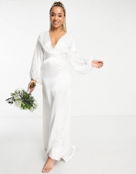 Yaura Bridal Suknia maxi z kimonowymi rękawami 42