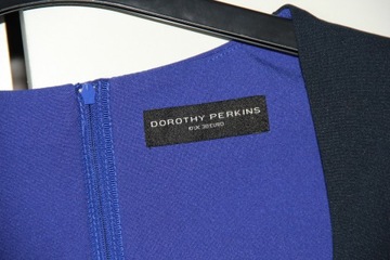 dorothy perkins czarna niebieska sukienka 38 solar