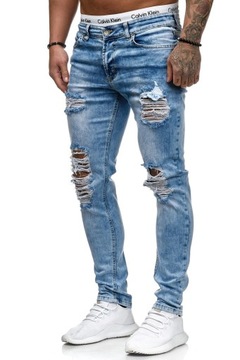 Joggery Jeansy Spodnie Jeansowe Denim Light Blue