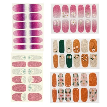 NAKLEJKI 3D NA PAZNOKCIE WODOODPORNE Z CAŁĄ POKRYWĄ