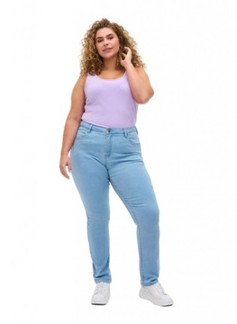 ZIZZI JASNE PROSTE SPODNIE JEANSY 305B N78 56