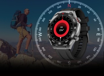 МУЖСКИЕ СМАРТ-ЧАСЫ С AMOLED ЧАСАМИ ГОВОРЯЩИЙ КОМПАС GPS NFC ИНДУКЦИОННЫЕ ШАГИ
