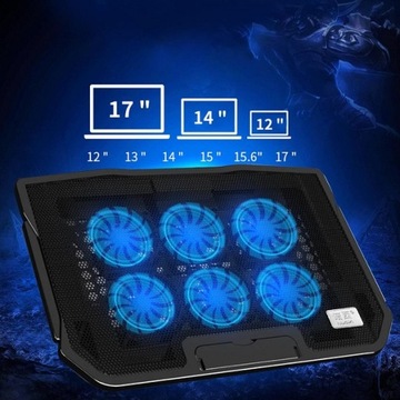 ОХЛАЖДАЮЩАЯ ПОДСТАВКА ДЛЯ НОУТБУКОВ 12–17 ДЮЙМОВ