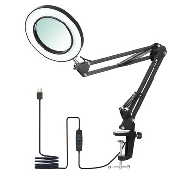 lampka biurkowa 12W 64LED Ze szkłem powiększającym