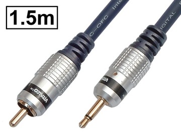 Kabel JACK 3.5/2P-RCA/CINCH COAXIAL VITALCO 1.5m