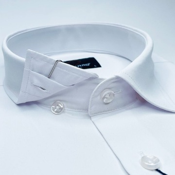 Duży rozmiar elegancka klasyczna biała koszula męska PREMIUM Regular-fit