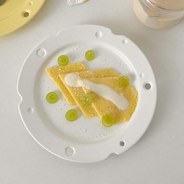 Керамическая тарелка, реквизит для фотографий, косметический органайзер, креативные белые фрукты