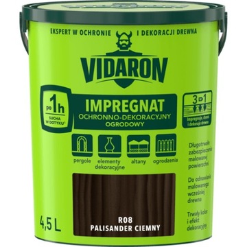 VIDARON Impregnat Ogrodowy R08 palisander ciemny