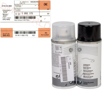Nowy oryginalny OE BMW lakier zaprawka Schwarz II 668 BMW 300ml z ASO