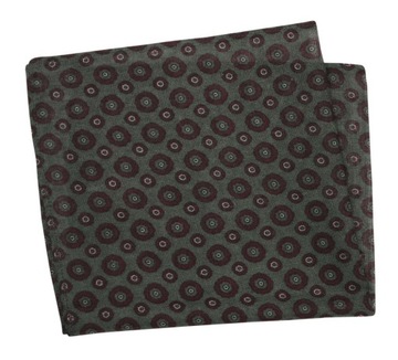 Szaro-Bordowa Poszetka Męska Chattier