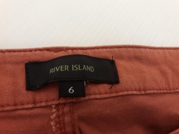 RIVER ISLAND jeansowe SPODNIE RURKI wygodne MODNE zip _ 32