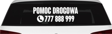 Наклейка на окно автомобиля, автобуса, ТЕКСТ + НОМЕР ТЕЛЕФОНА * УЗОРЫ * ЦВЕТА * 70 см