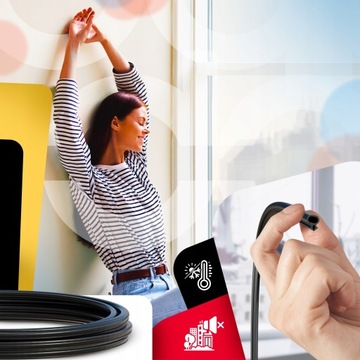 КОМПЛЕКТ ПРОКЛАДОК Черный EPDM Уплотнители VEKA S-1126 и S-1127 для окон - 25м