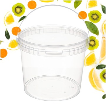 WIADRO WIADERKO Z POKRYWKĄ PLASTIKOWE 3 L ATEST Szczelne Wiaderko 3l