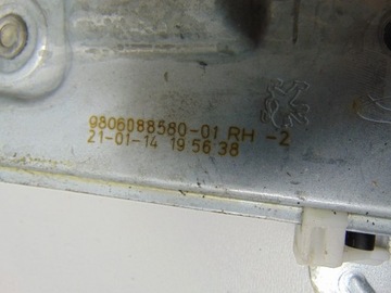 MECHANIZMUS OKNO PRAVÝ ZADNÍ PEUGEOT 2008 1 2014R 9806082180 EVROPA