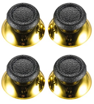 ZESTAW 4X GRZYBEK GAŁKA NA ANALOG DO PADA PS4 PS5 ZŁOTY - BŁYSZCZĄCY