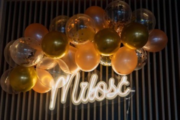 Napis neonowy Neon OH BABY dekoracja baby shower