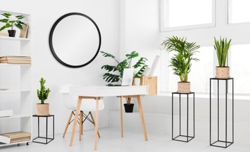 ПОДСТАВКА ДЛЯ ЦВЕТОВ МЕТАЛЛИЧЕСКАЯ, ОДИНАРНАЯ, ПОЛЬСКИЙ ИЗДЕЛИЕ, LOFT, черный, 80 см