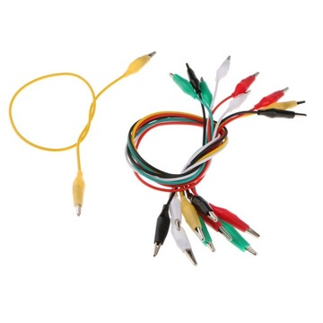 10x5 цветов двусторонние тестовые провода типа «крокодил»
