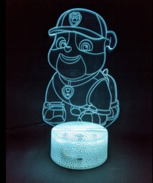 Светодиодный ночник PAW PATROL RUBBLE 3D Название