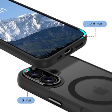 ЧЕХОЛ ДЛЯ iPhone 16 + 2X СТЕКЛО ДЛЯ MagSafe УСИЛЕННЫЙ МАГНИТНЫЙ КОРПУС