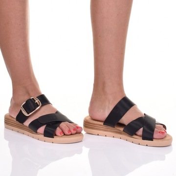 Туфли тапочки для летних каникул Женщины Элегантная кожа