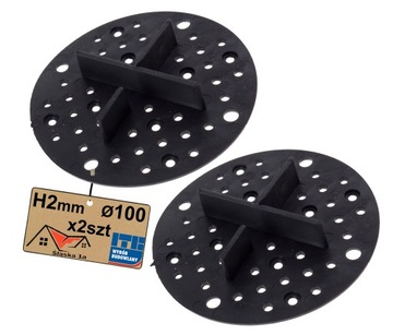 PODKŁADKI PODSTAWKI WSPORNIK POD PŁYTY TARASOWE GRES 2 MM Ø 100MM FUGA 3MM