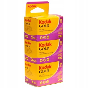 Цветная пленка Kodak Gold 200/36 НАБОР 3 УПАКОВКИ ПЛЕНКИ