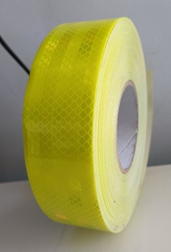 ЛЕНТА контурная светоотражающая 5м сотовая желтая неоновая 50мм