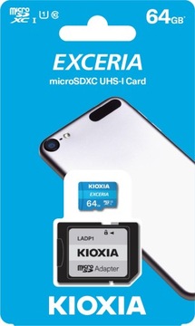 Karta microSD HC 64GB C10 U3 KIOXIA 100 MB/s