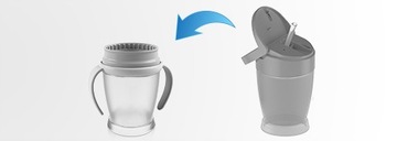 Чашка LOVI с соломинкой JUNIOR Бутылка для воды 250мл Salt&P