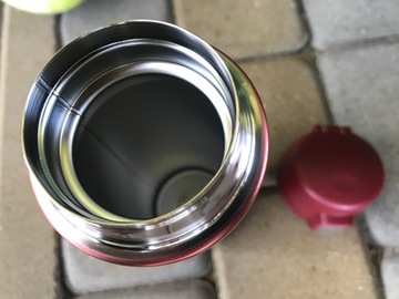 KUBEK TERMICZNY BIDON TERMOS 450ML STALOWY DO SZKOŁY PODRÓŻNY SZCZELNY