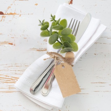 Кольцо для салфеток Декор летнего стола Искусственный эвкалипт