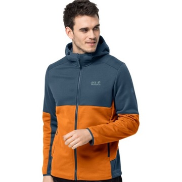 MĘSKA BLUZA POLAROWA JACK WOLFSKIN Z KAPTUREM S