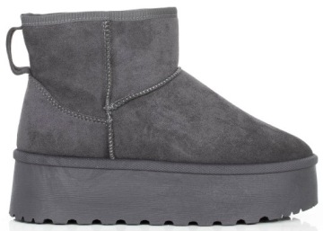 СЕРЫЕ УТЕПЛЕННЫЕ СНЕЖНЫЕ БОТИНКИ НА ПЛАТФОРМЕ 41