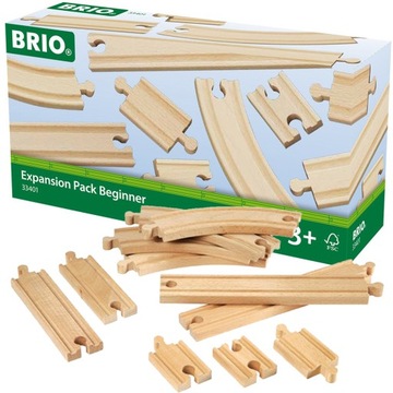 TORY DREWNIANE ZESTAW DO ROZBUDOWY 11 ELEM. BRIO