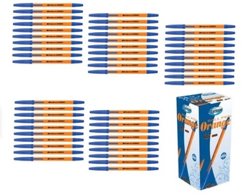 DŁUGOPIS - 50 sztuk - ORANGE NIEBIESKI