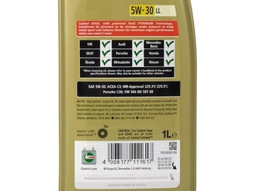 CASTROL EDGE TITANIUM FST OIL 5W30 LL 1Л ФИЛЬТРЫ