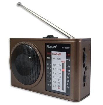 RADIO KUCHENNE BUDOWLANE AM FM SW NA BATERIE AA PRZENOŚNE MINI JACK ANTENA