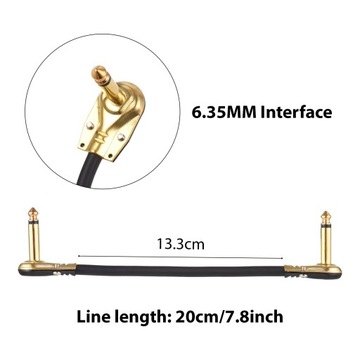 CZ.INSPIRE Набор из 6 гитарных патч-кабелей, 6,35 мм