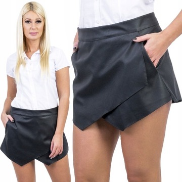 S220 SPODENKI SPÓDNICA SZORTY EKO SKÓRA r. 44