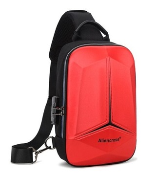 Plecak Torba Aliencross USB Gamingowy Czerwony