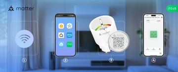 Gniazdo Smart Matter NOUS A8M 16A Home Assistant TUYA Apple HomeKit