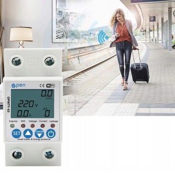 Программатор времени, счетчик кВтч, ваттметр SMART TUYA WiFi 63A