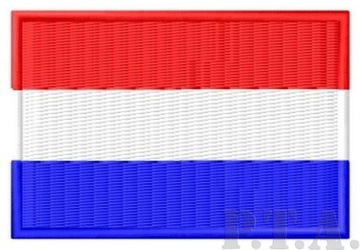 Flaga Holandii Holandia Niderlandy naszywka haftowana z termofolią