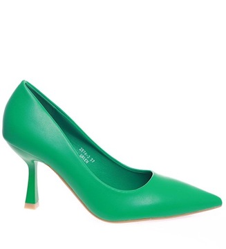 Zielone buty damskie Szpilki Czółenka Obuwie na obcasie 16078